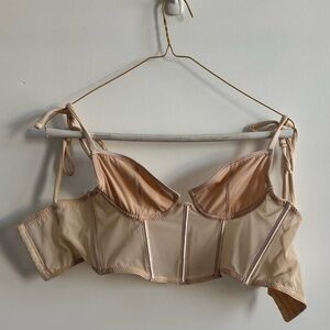 Size S Kat the Label Beige Women's Corset Bra